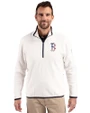 Boston Red Sox Stars & Stripes Cutter & Buck Cascade Eco Fleece Mens Quarter Zip Jacket Shell/Navy Blue Front