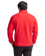 Milwaukee Brewers Stars & Stripes Cutter & Buck Cascade Eco Fleece Mens Quarter Zip Jacket Red/Navy Blue Back