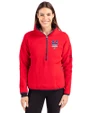 New York Mets Stars & Stripes Cutter & Buck Cascade Eco Fleece Womens Pullover Jacket Red/Navy Blue Front