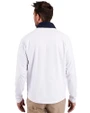Boston Red Sox Stars & Stripes Cutter & Buck Adapt Eco Knit Hybrid Recycled Mens Quarter Zip White/Navy Blue Back