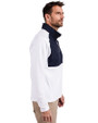 Tampa Bay Buccaneers Americana Cutter & Buck Adapt Eco Knit Hybrid Recycled Mens Quarter Zip White/Navy Blue Side