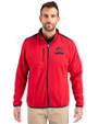 Chicago Bears Americana Cutter & Buck Cascade Eco Fleece Mens Full Zip Jacket Red/Navy Blue Front