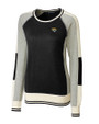 Jacksonville Jaguars Cutter & Buck Womens Stride Colorblock Sweater Black Mannequin