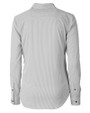Jacksonville Jaguars Cutter & Buck Versatech Pinstripe Stretch Womens Long Sleeve Dress Shirt Black Mannequin Back