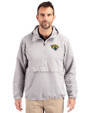 Jacksonville Jaguars Cutter & Buck Charter Eco Recycled Mens Anorak Jacket Polished Medium Gray Front
