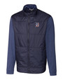 Detroit Tigers Stars & Stripes Cutter & Buck Stealth Hybrid Quilted Mens Full Zip Windbreaker Jacket LYN_MANN_HG 1