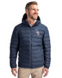 Chicago White Sox Stars & Stripes Cutter & Buck Mission Ridge Repreve® Eco Insulated Mens Puffer Jacket Navy Blue Front