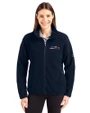 Seattle Seahawks Americana Cutter & Buck Cascade Eco Fleece Womens Full Zip Jacket Navy Blue Front