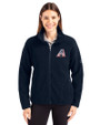 Arizona Diamondbacks Stars & Stripes Cutter & Buck Cascade Eco Fleece Womens Full Zip Jacket Navy Blue Front