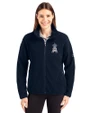 Los Angeles Angels Stars & Stripes Cutter & Buck Cascade Eco Fleece Womens Full Zip Jacket Navy Blue Front
