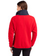San Francisco 49ers Americana Cutter & Buck Cascade Eco Fleece Womens Full Zip Jacket Red/Navy Blue Back
