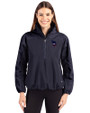 Minnesota Vikings Americana Cutter & Buck Charter Eco Recycled Womens Anorak Jacket Navy Blue Front