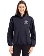 New Orleans Saints Americana Cutter & Buck Charter Eco Recycled Womens Anorak Jacket Navy Blue Front