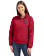 New York Giants Americana Cutter & Buck Charter Eco Recycled Womens Full-Zip Jacket Cardinal Red Front