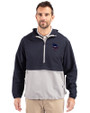 Minnesota Vikings Americana Cutter & Buck Charter Eco Recycled Mens Anorak Jacket Navy Blue/Polished Front