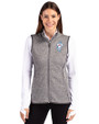 Tennessee Titans Historic Cutter & Buck Mainsail Sweater Knit Womens Full Zip Vest Polished Heather Front