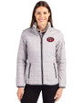 San Francisco 49ers Historic Cutter & Buck Rainier PrimaLoft®  Womens Eco Insulated Full Zip Puffer Jacket Polished Medium Gray Front