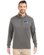 Seattle Seahawks Historic Cutter & Buck Adapt Recycled Soft Knit Stretch  Mens Quarter Zip Pullover Elemental Grey Front