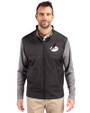 Arizona Cardinals Historic Cutter & Buck Stealth Hybrid Quilted Mens Full Zip Windbreaker Jacket Black Front
