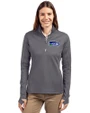 Seattle Seahawks Historic Cutter & Buck Traverse Stretch Eco Quarter Zip Womens Pullover Elemental Grey Front