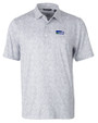 Seattle Seahawks Historic Cutter & Buck Pike Constellation Print Stretch Mens Polo Polished Medium Gray Mannequin