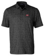 San Francisco 49ers Historic Cutter & Buck Pike Constellation Print Stretch Mens Polo Black Mannequin
