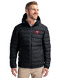 San Francisco 49ers Historic Cutter & Buck Mission Ridge Repreve® Eco Insulated Mens Puffer Jacket Black Front