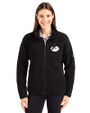 Arizona Cardinals Historic Cutter & Buck Cascade Eco Fleece Womens Full Zip Jacket Black Front