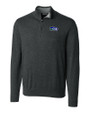 Seattle Seahawks Historic Cutter & Buck Lakemont Tri-Blend Mens Big and Tall Quarter Zip Pullover Sweater Charcoal Heather Mannequin