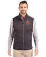 Tampa Bay Buccaneers Historic Cutter & Buck Mainsail Sweater-Knit Mens Full Zip Vest Charcoal Heather Front