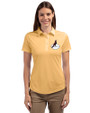 Arizona Cardinals Historic Cutter & Buck Prospect Eco Textured Stretch Recycled Womens Short Sleeve Polo Desert Front