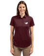 Arizona Cardinals Historic Cutter & Buck Prospect Recycled Featherlight Stretch Womens Polo Bordeaux Front