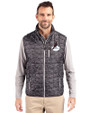Arizona Cardinals Historic Cutter & Buck Rainier PrimaLoft® Mens Eco Insulated Full Zip Printed Puffer Vest Black Front