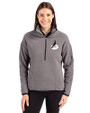 Arizona Cardinals Historic Cutter & Buck Cascade Eco Fleece Womens Pullover Jacket Elemental Grey/Black Front