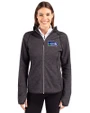Seattle Seahawks Historic Cutter & Buck Mainsail Full Zip Hooded Womens Jacket Charcoal Heather Front