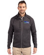 Seattle Seahawks Historic Cutter & Buck Mainsail Sweater-Knit Mens Full Zip Jacket Charcoal Heather Front