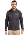 Seattle Seahawks Historic Cutter & Buck Mainsail Sweater-Knit Mens Full Zip Jacket Charcoal Heather Front