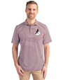 Arizona Cardinals Historic Cutter & Buck Virtue Eco Pique Stripe Recycled Mens Polo Bordeaux Front