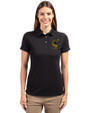 Pittsburgh Steelers Historic Cutter & Buck Advantage Eco Tri-Blend Pique Womens Polo Black Front