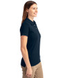 New York Giants Historic Cutter & Buck Advantage Eco Tri-Blend Pique Womens Polo Liberty Navy Side