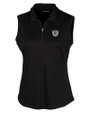 Las Vegas Raiders Historic Cutter & Buck Forge Stretch Womens Sleeveless Polo Black Mannequin