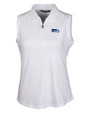 Seattle Seahawks Historic Cutter & Buck Forge Stretch Womens Sleeveless Polo White Mannequin