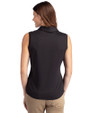 San Francisco 49ers Historic Cutter & Buck Forge Stretch Womens Sleeveless Polo Black Back