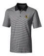 Pittsburgh Steelers Historic Cutter & Buck Forge Tonal Stripe Stretch Mens Big and Tall Polo Black Mannequin