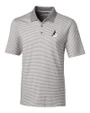 Arizona Cardinals Historic Cutter & Buck Forge Tonal Stripe Stretch Mens Big and Tall Polo Polished Medium Gray Mannequin