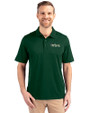 New York Jets Historic Cutter & Buck Forge Stretch Mens Big and Tall Polo Hunter Green Front