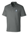 Tennessee Titans Historic Cutter & Buck CB Drytec Genre Textured Solid Mens Big and Tall Polo Elemental Grey Mannequin
