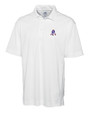 New England Patriots Historic Cutter & Buck CB Drytec Genre Textured Solid Mens Big and Tall Polo White Mannequin