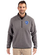 Los Angeles Rams Historic Cutter & Buck Cascade Eco Fleece Mens Quarter Zip Jacket Elemental Grey/Black Front