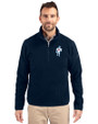 Tennessee Titans Historic Cutter & Buck Cascade Eco Fleece Mens Quarter Zip Jacket Navy Blue Front